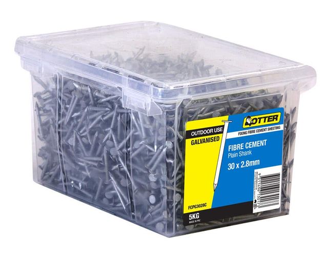Otter Fibre Cement Galvanised Nail 3.0x2.8mm 5kg