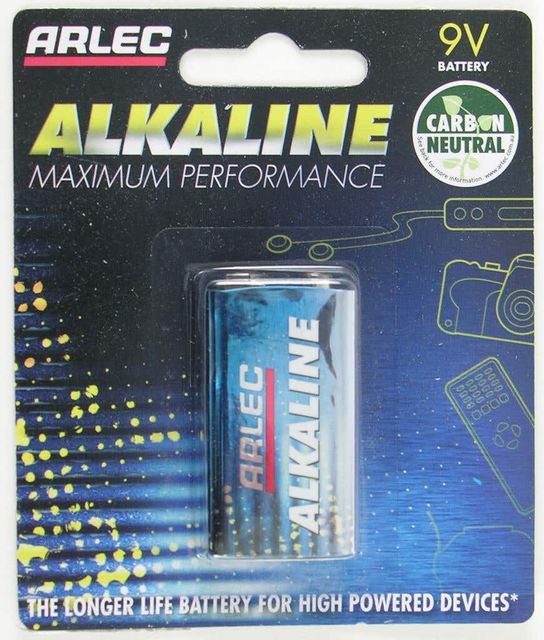 Arlec Alkaline Battery 9V