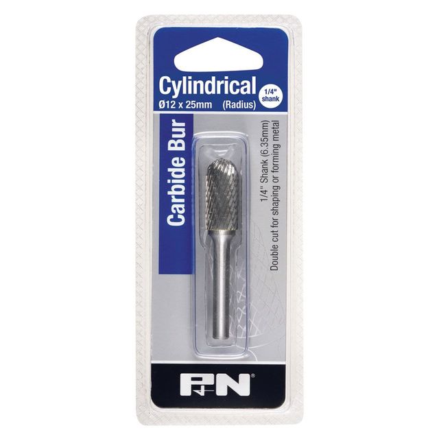 P&N 12 X 25mm Cylindrical Radius Carbide Burr