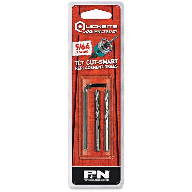 Sutton Quickbits 9/64Inch Tct Pilot Drill Bits W. Allen Key - Tct Cut-Smart - 2 Piece