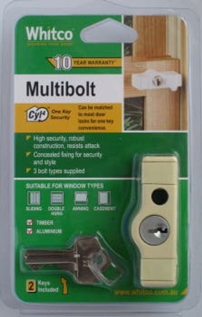 Whitco Primrose Cyl4 Multi Bolt - 1 Pack Primrose One Key Security