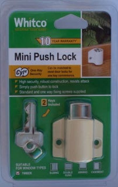 Lock Window Mini Push Primrose