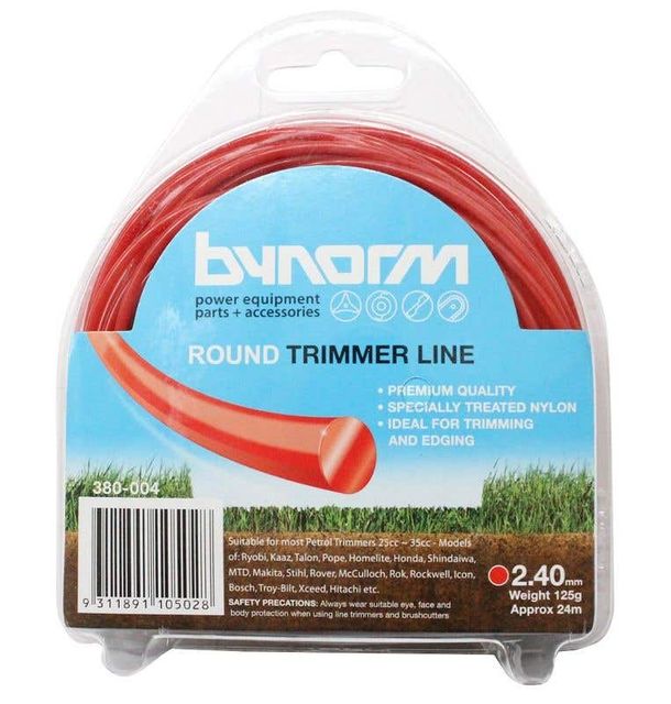 Bynorm Round Trimmer Line Red 2.4mm