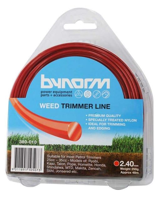 Bynorm Round Trimmer Line Red 2.4mm 250g