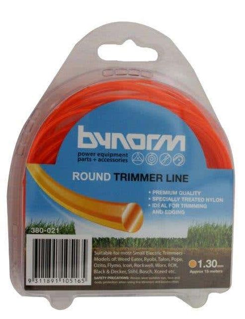 Bynorm Round Trimmer Line Orange 1.3mm X 15M