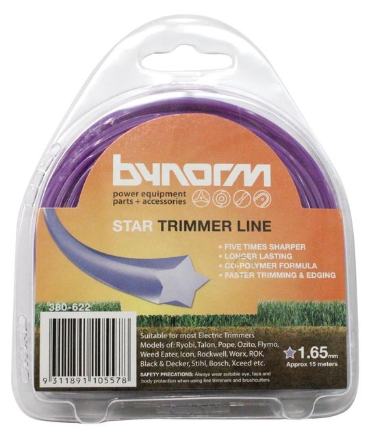 Bynorm Star Trimmer Line Purple 1.65mm X 15M