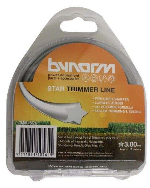 Bynorm Star Trimmer Line Grey 3.0mm X 10M