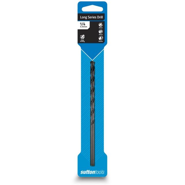 Sutton 1/4Inch X 6.1/8Inch Metal Drill Bit Long Series Hss Blue Bullet