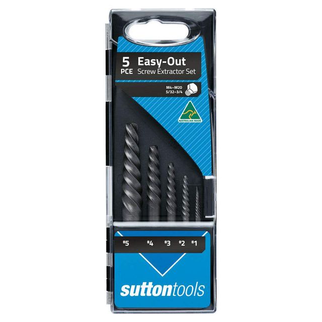 Sutton Tools Easy Out Screw Extractor Set - 5 Piece