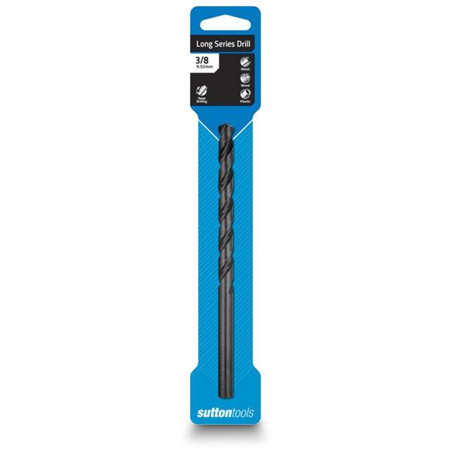 Sutton 3/8Inch X 6.3/4Inch Metal Drill Bit Long Series Hss Blue Bullet