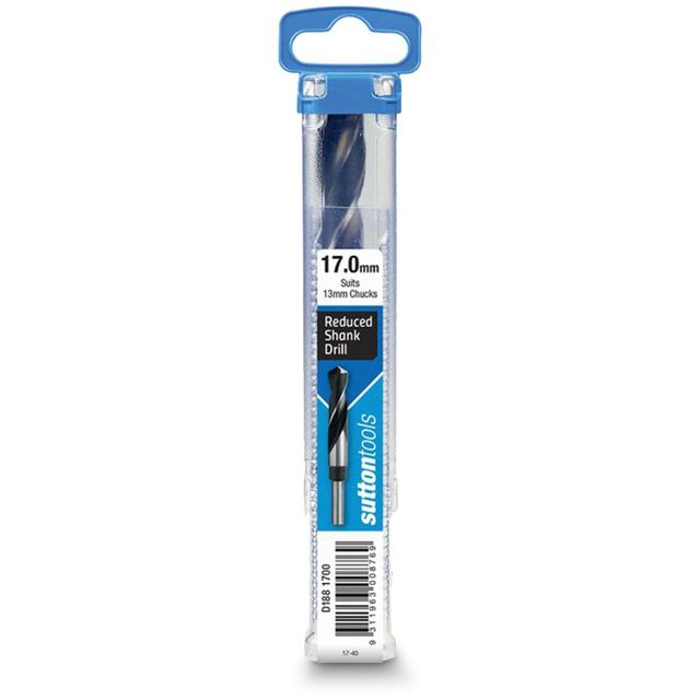 Sutton 17.0 X 152mm 12.5mm Reduced Shank Hss Metal Drill Bit