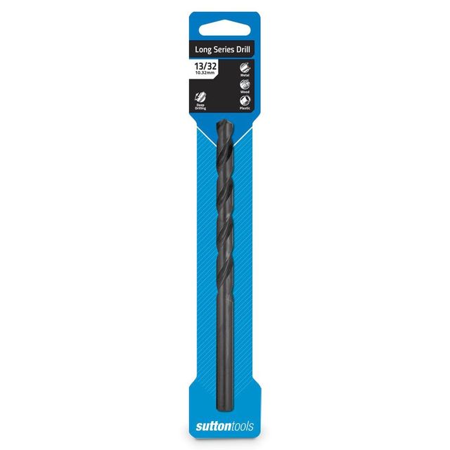 Sutton 13/32Inch X 7Inch Metal Drill Bit Long Series Hss Blue Bullet