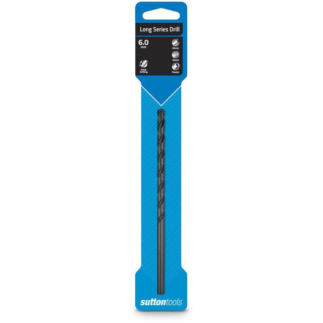 Sutton 6.0 X 156mm Metal Drill Bit Long Series Hss Blue Bullet