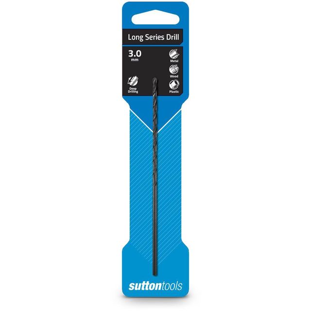 Sutton 3.0 X 130mm Hss-Blue Long-Series Drill Bit - Blue Bullet