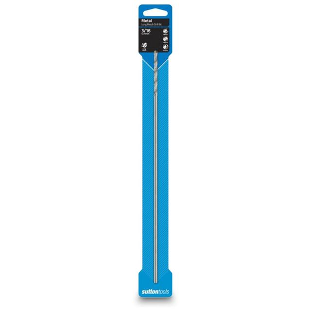 Sutton 3/16Inch X 300mm Metal Drill Bit Extra Long Series Hss
