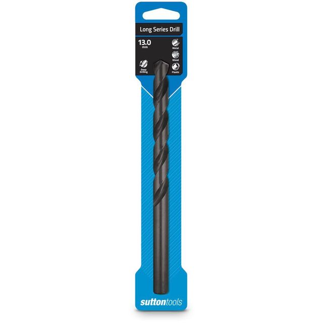 Sutton 13.0 X 203mm Metal Drill Bit Long Series Hss Blue Bullet