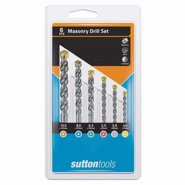 Sutton Tools Masonry Drill Set Standard Fixing - 6 Piece