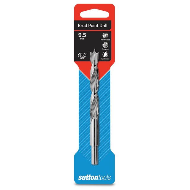 Sutton 9.5 X 125mm Brad Point Wood Drill Bit