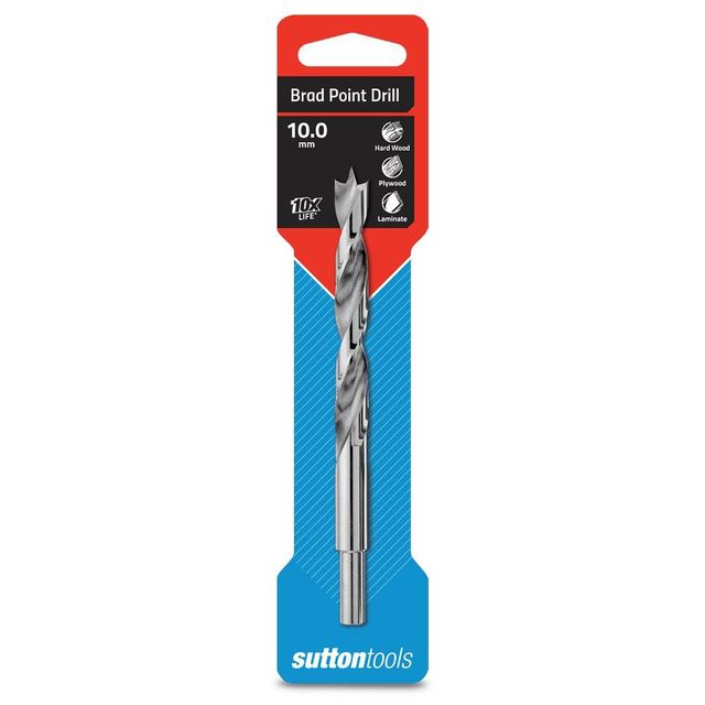 Sutton 10 X 133mm Brad Point Wood Drill Bit