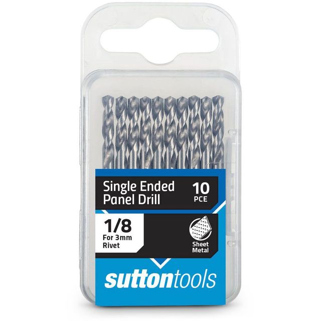 Sutton 1/8Inch X 54mm Hss Panel Drill Bit - Shortie - 10 Piece