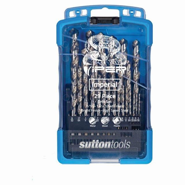 Sutton Tools Viper Jobber Drill Bit Set Imperial - 29 Piece