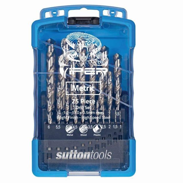 Sutton Tools Viper Jobber Drill Bit Set Metric - 25 Piece