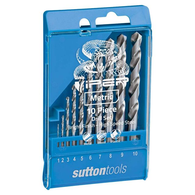 Sutton Tools Viper Jobber Drill Bit Set Metric - 10 Piece
