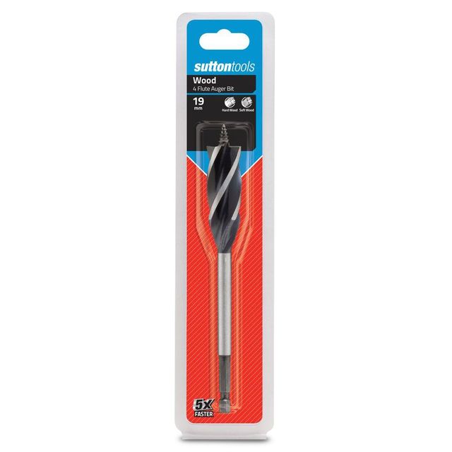 Sutton 19 X 165mm 4-Flute Auger Bit