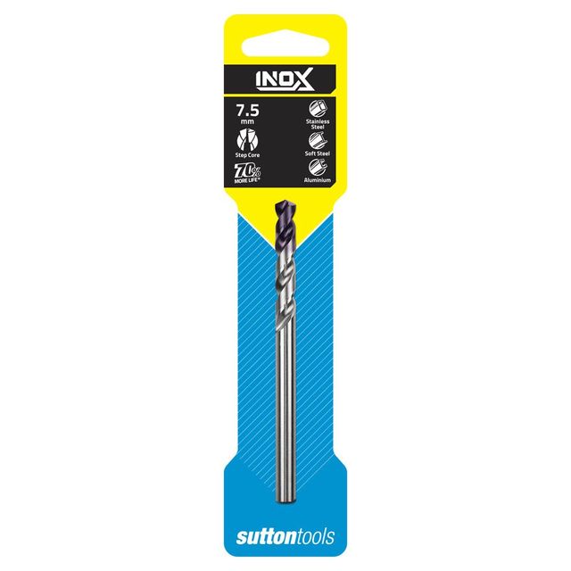 Sutton 7.5 X 109mm Hss-Tiain Jobber Drill Bit For Stainless - Inox