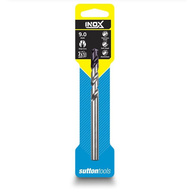 Sutton 9.0 X 125mm Hss-Tiain Jobber Drill Bit For Stainless - Inox