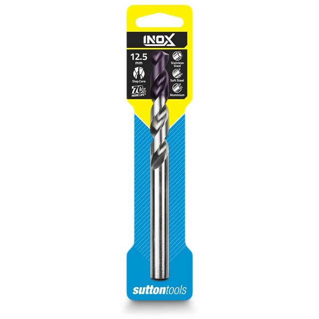 Sutton 12.5 X 151mm Hss-Tiain Jobber Drill Bit For Stainless - Inox