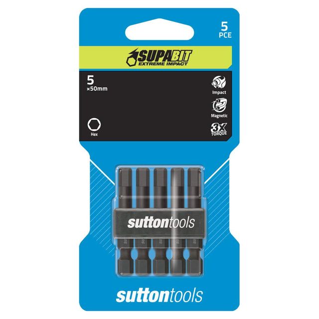 Sutton Tools Impact Screwdriver Bit Square 5 x 50mm