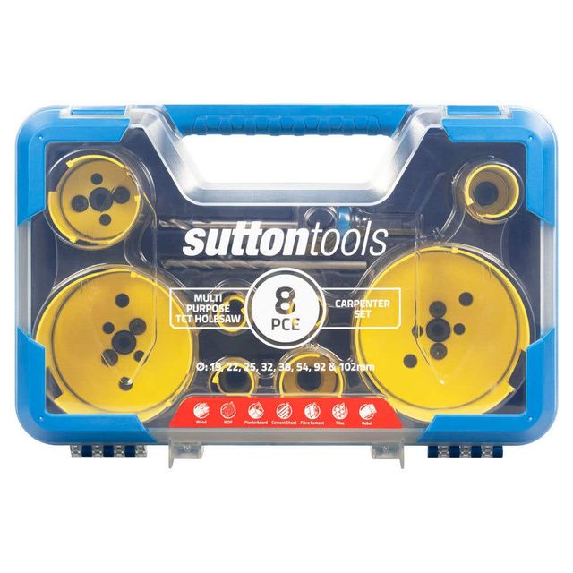 Sutton Tools Multi-Purpose TCT Holesaw Carpenter Set - 8 Piece