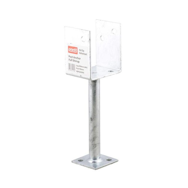 Pryda Full Stirrup Post Anchor 200 x 90mm