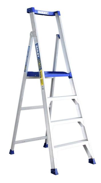 Bailey P150 4 Step Aluminium Platform Ladder 150kg Industrial