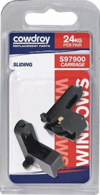 Cowdroy 12mm Sliding Window Concave Wheel Sheave Pair