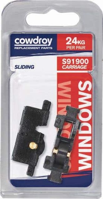 Cowdroy 10mm Sliding Window Flat Wheel Sheave 2 Pack