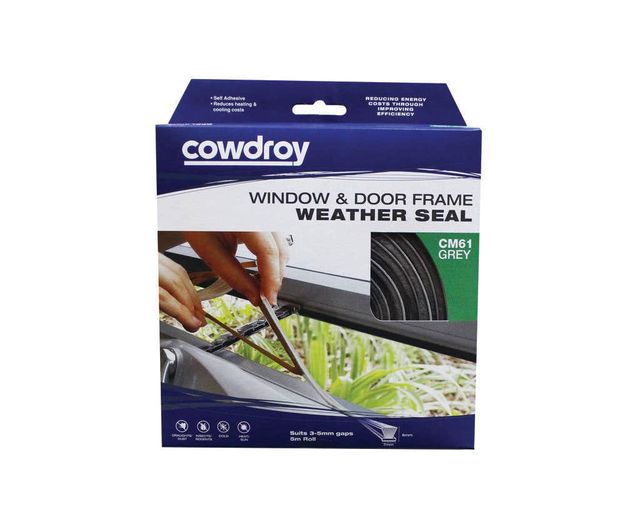 Cowdroy Brush Window and Door Frame Weather Seal Grey 7 x 9mm x 5m