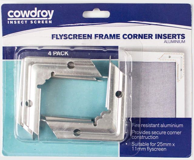 Cowdroy Flyscreen Frame Corner Aluminium - 4 Pack