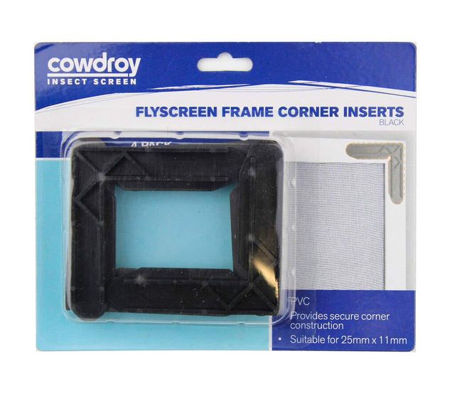 Cowdroy PVC Screen Corner 25mm 4 Pack