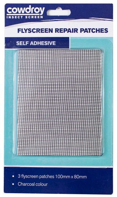 Cowdroy Flyscreen Repair Patches 100 x 80mm 3 Pack