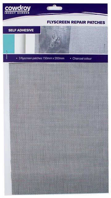 Cowdroy Flyscreen Repair Patches 150 x 200mm 3 Pack