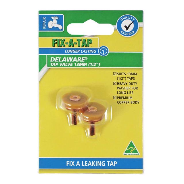 FIX-A-TAP Delaware Tap Valve 13mm 2 Pack