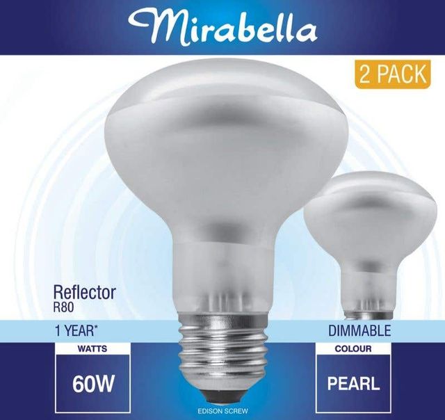 Mirabella Halogen R80 60W Reflector Globes