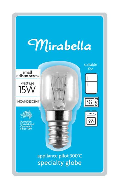 Mirabella Appliance Pilot Globe Clear 15W SES