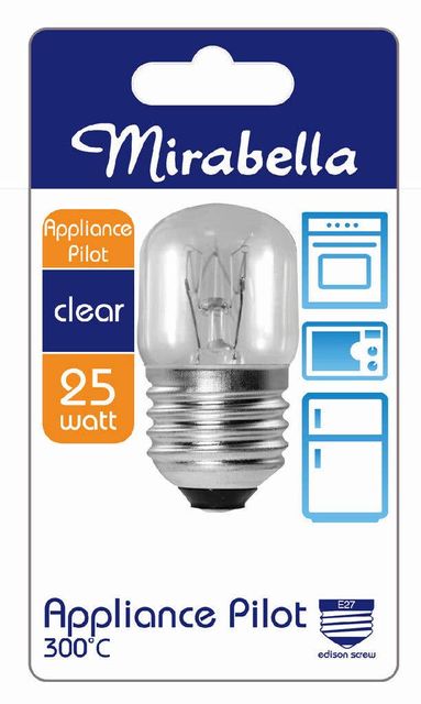 Mirabella Appliance Pilot Globe Clear 25W ES