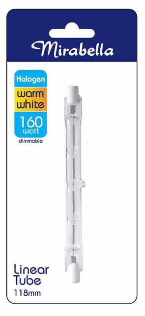 Mirabella Eco Halogen Linear globe 160W Warm White 118mm