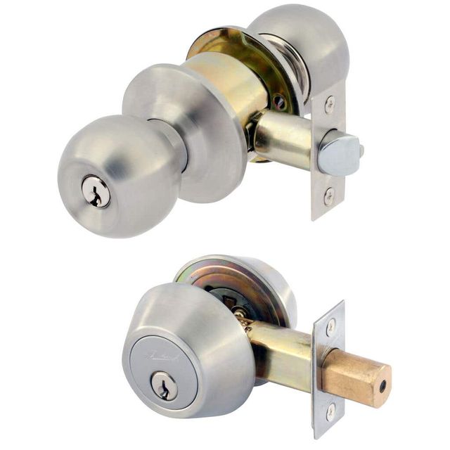 Gainsborough Governor Knobset & Deadbolt Pack Stainless Steel