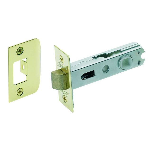Gainsborough Tubular Latch Rectangular Polished Brass