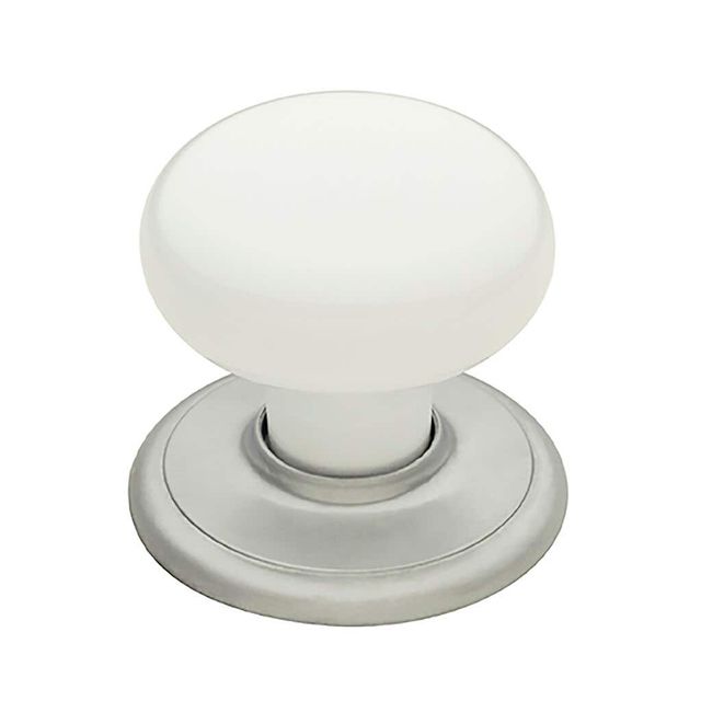 Gainsborough Classic Series Knobset Wardrobe White/Satin Chrome